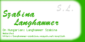 szabina langhammer business card